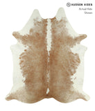 Beige and White Cowhide Rug #18006