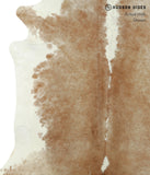 Beige and White Cowhide Rug #18006