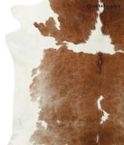 Brown and White Cowhide Rug #18030
