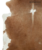 Brown and White Regular Cowhide Rug #18048