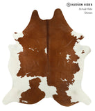Brown and White Cowhide Rug #18112