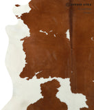 Brown and White Cowhide Rug #18112