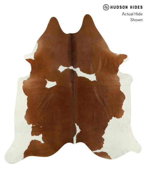 Brown and White Cowhide Rug #18115