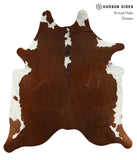 Brown and White Regular Cowhide Rug #18135