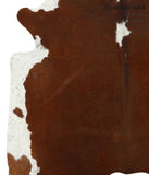 Brown and White Regular Cowhide Rug #18135