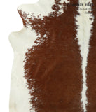 Brown and White Cowhide Rug #18136