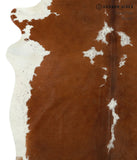 Brown and White Cowhide Rug #18153