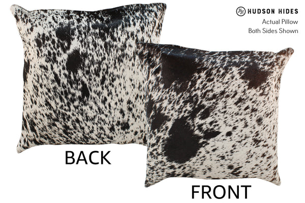 Salt and Pepper Brown Cowhide Pillow #18266