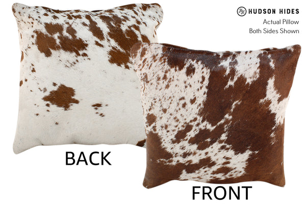 Salt and Pepper Brown Cowhide Pillow #18271