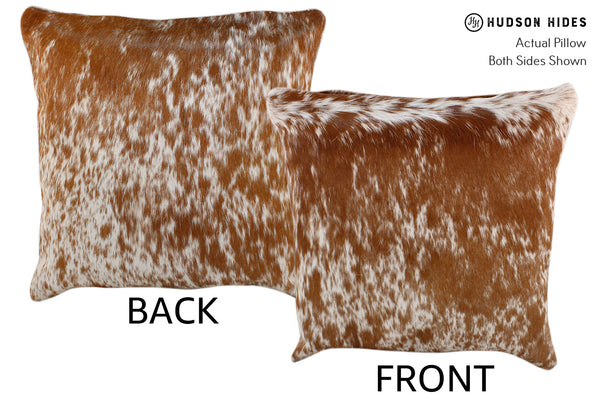 Salt and Pepper Brown Cowhide Pillow #18327