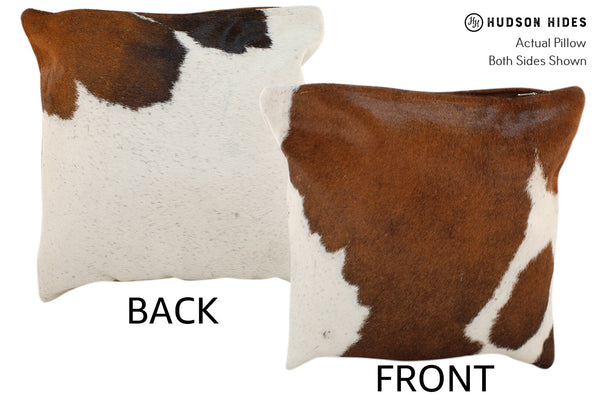 Brown and White Cowhide Pillow #18334