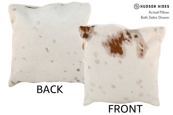 Brown and White Cowhide Pillow #18336