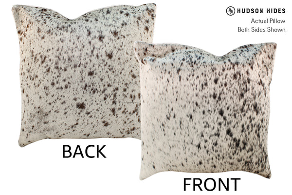 Salt and Pepper Black Cowhide Pillow #18367