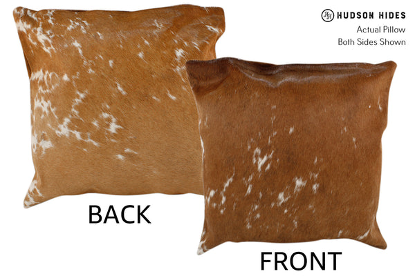 Brown and White Cowhide Pillow #18380