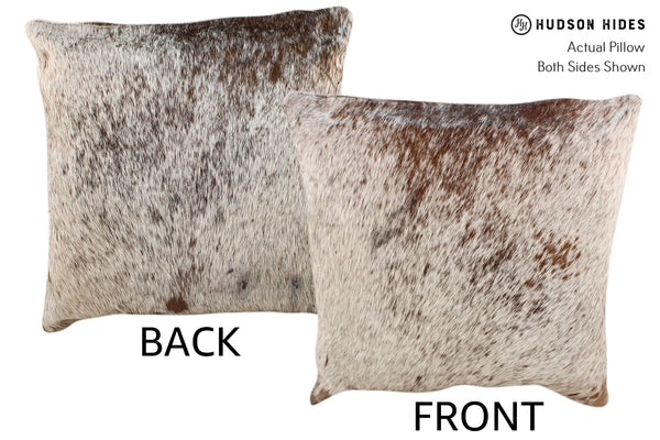 Salt and Pepper Brown Cowhide Pillow #18394