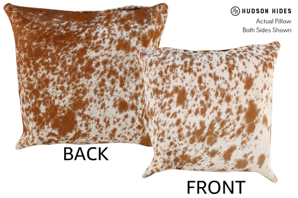 Salt and Pepper Brown Cowhide Pillow #18415