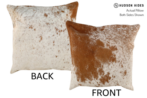 Salt and Pepper Brown Cowhide Pillow #18448