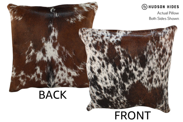 Salt and Pepper Brown Cowhide Pillow #18454