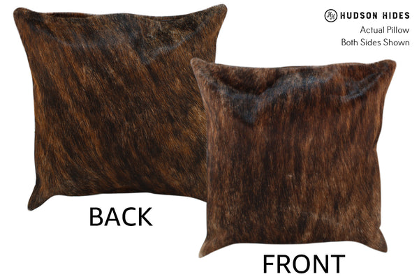 Dark Brindle Cowhide Pillow #18459