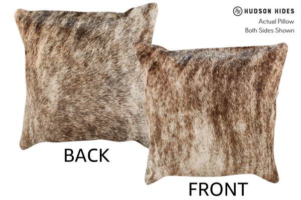 Light Brindle Cowhide Pillow #18489