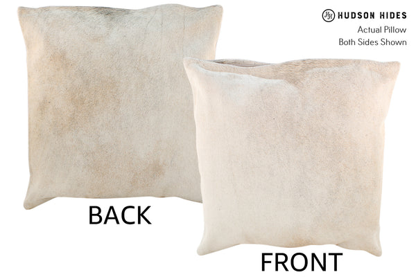 Grey with Beige Cowhide Pillow #18546
