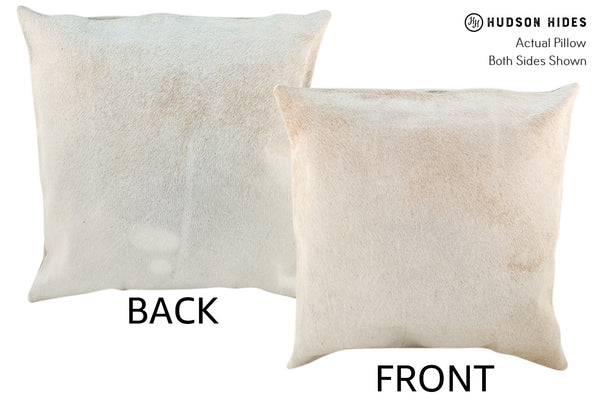 Grey with Beige Cowhide Pillow #18574