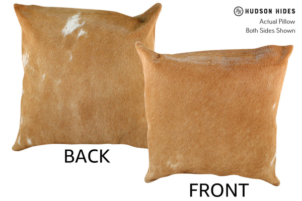 Solid Brown Cowhide Pillow #18580