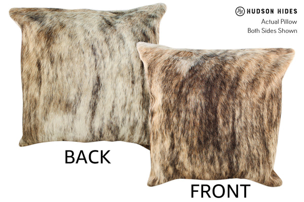 Light Brindle Cowhide Pillow #18594
