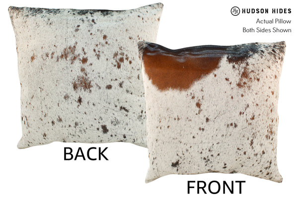 Salt and Pepper Brown Cowhide Pillow #18666