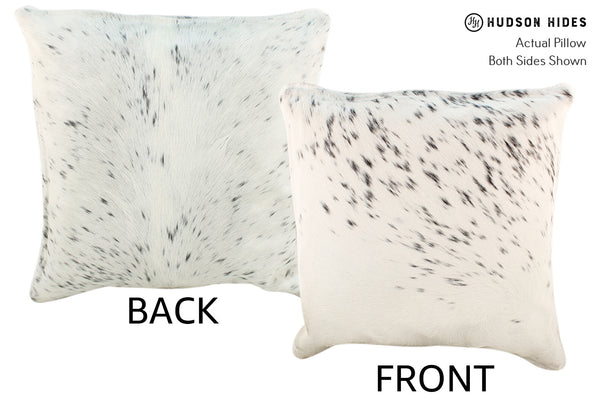 Salt and Pepper Black Cowhide Pillow #18704