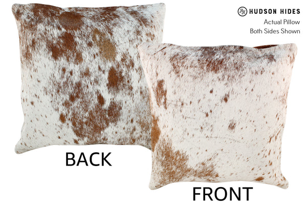 Salt and Pepper Brown Cowhide Pillow #18757