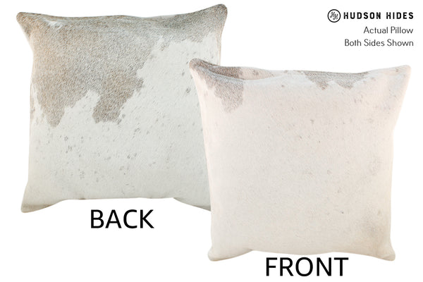Grey with White Cowhide Pillow #18781