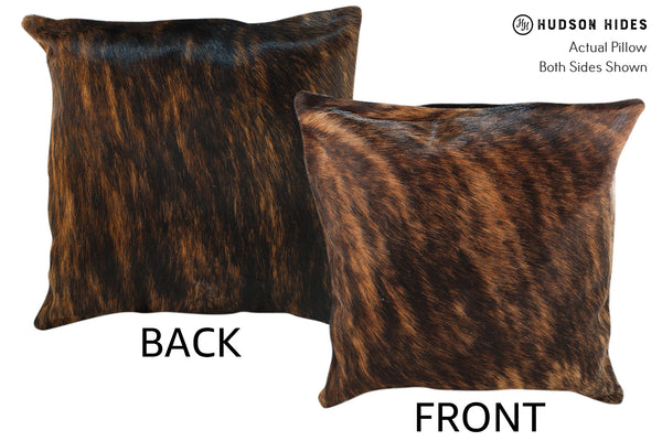 Dark Brindle Cowhide Pillow #18816