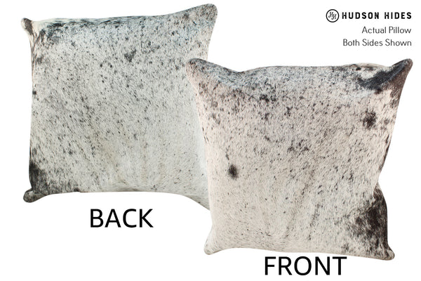 Salt and Pepper Black Cowhide Pillow #18825