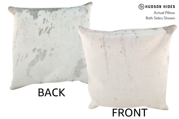 Grey with White Cowhide Pillow #18839