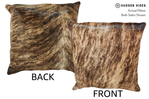 Light Brindle Cowhide Pillow #18863