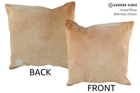 Solid Brown Cowhide Pillow #18924