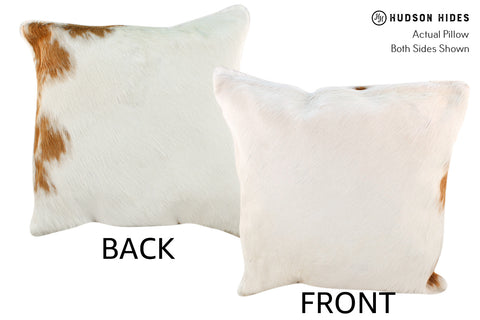 Brown and White Cowhide Pillow #18934