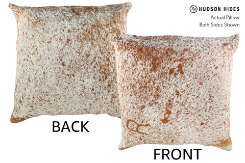 Salt and Pepper Brown Cowhide Pillow #18935