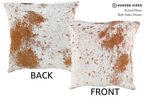 Salt and Pepper Brown Cowhide Pillow #18950
