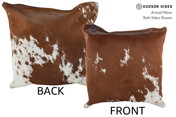 Salt and Pepper Brown Cowhide Pillow #18968