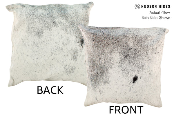Grey with White Cowhide Pillow #18978