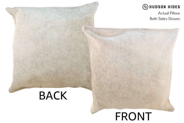 Grey with Beige Cowhide Pillow #18985