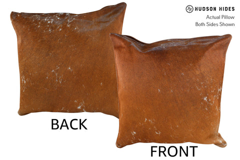 Salt and Pepper Brown Cowhide Pillow #19000