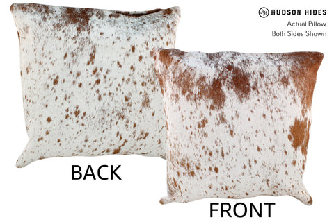 Salt and Pepper Brown Cowhide Pillow #19015