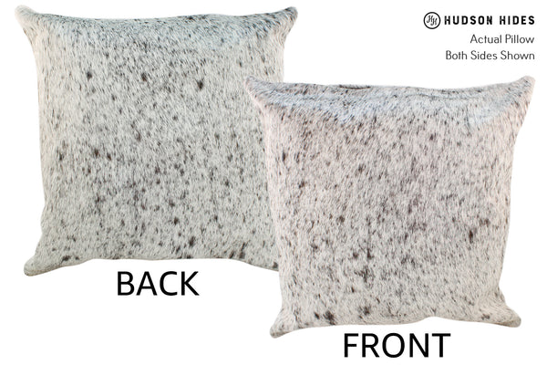Salt and Pepper Black Cowhide Pillow #19019