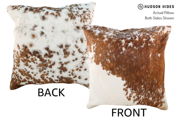 Salt and Pepper Brown Cowhide Pillow #19025