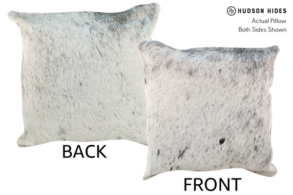 Grey with White Cowhide Pillow #19027