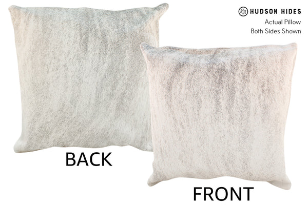 Grey with White Cowhide Pillow #19035