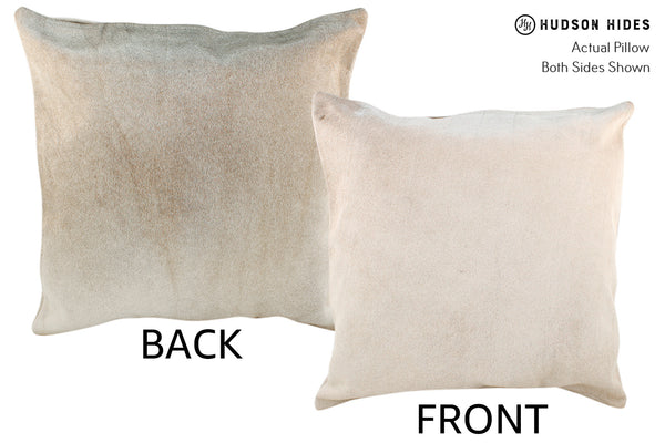 Grey with Beige Cowhide Pillow #19055